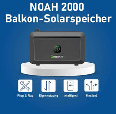 Growatt NOAH 2000 2kWh - Speicher für Balkonkraftwerk - 0% MWST (ANGEBOT GEMÄSS§12 ABS.3 USTG)