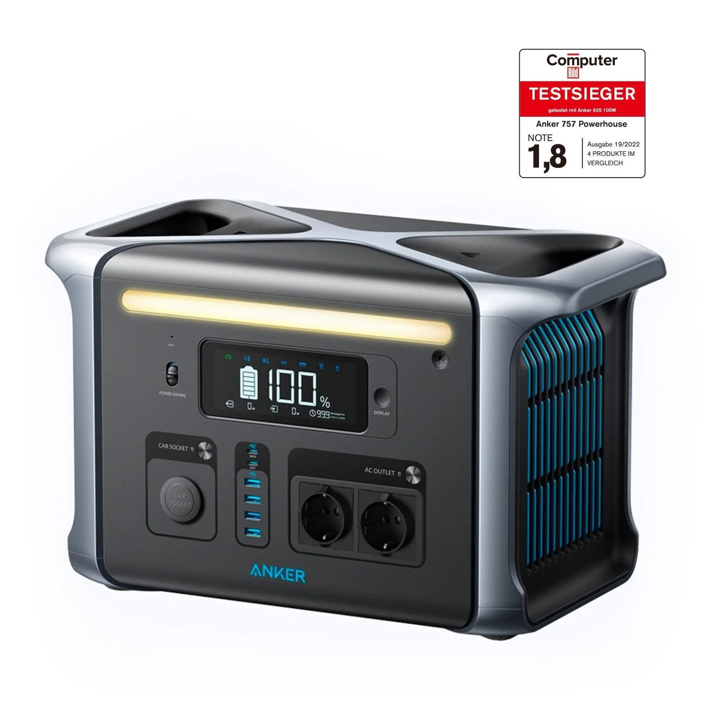 Anker SOLIX 757 Powerstation F1200 1229Wh | 1500W - 0% MwSt (Angebot gemäß§12 Abs.3 UstG)