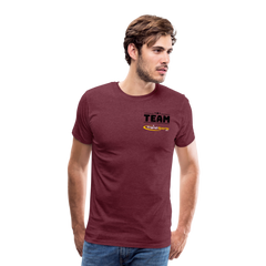 Männer Premium T-Shirt - Bordeauxrot meliert