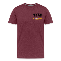 Männer Premium T-Shirt - Bordeauxrot meliert