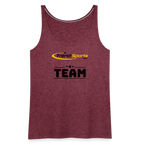 Frauen Premium Tank Top - Bordeauxrot meliert