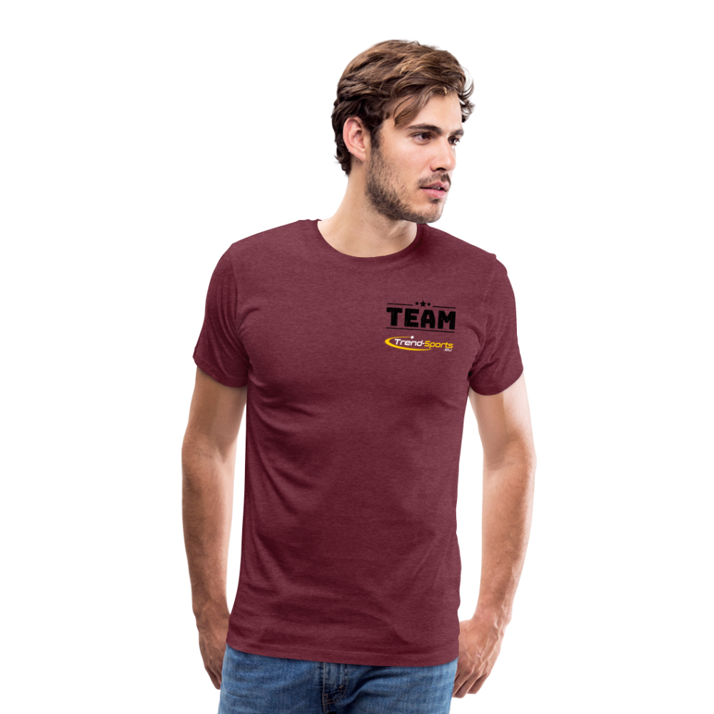 Männer Premium T-Shirt - Bordeauxrot meliert