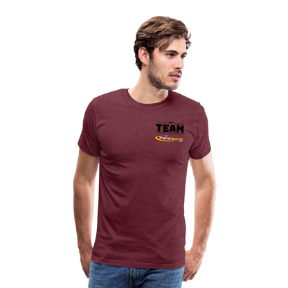 Männer Premium T-Shirt - Bordeauxrot meliert