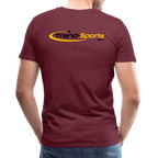 Männer Premium T-Shirt - Bordeauxrot meliert
