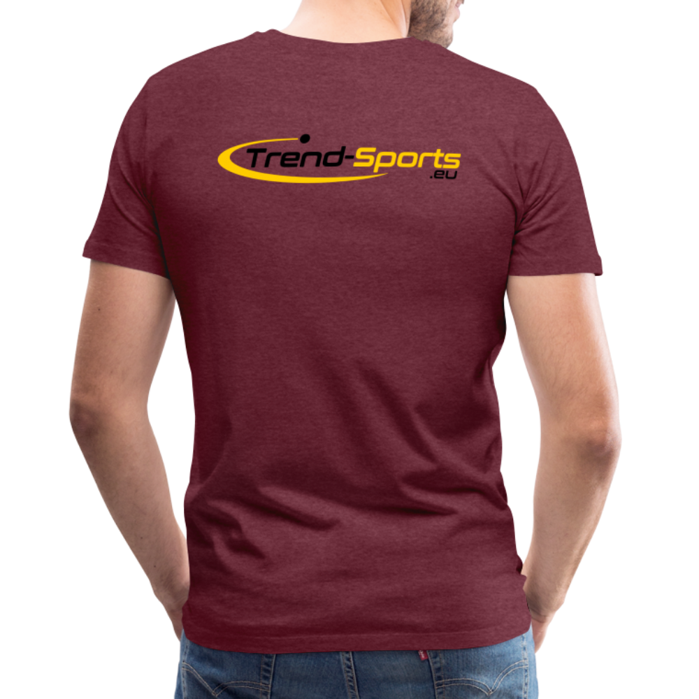 Männer Premium T-Shirt - Bordeauxrot meliert