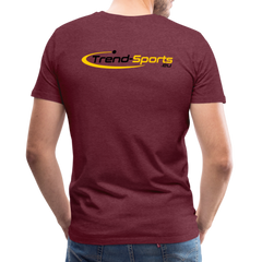 Männer Premium T-Shirt - Bordeauxrot meliert