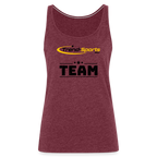 Frauen Premium Tank Top - Bordeauxrot meliert