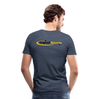 Männer Premium T-Shirt - Blau meliert