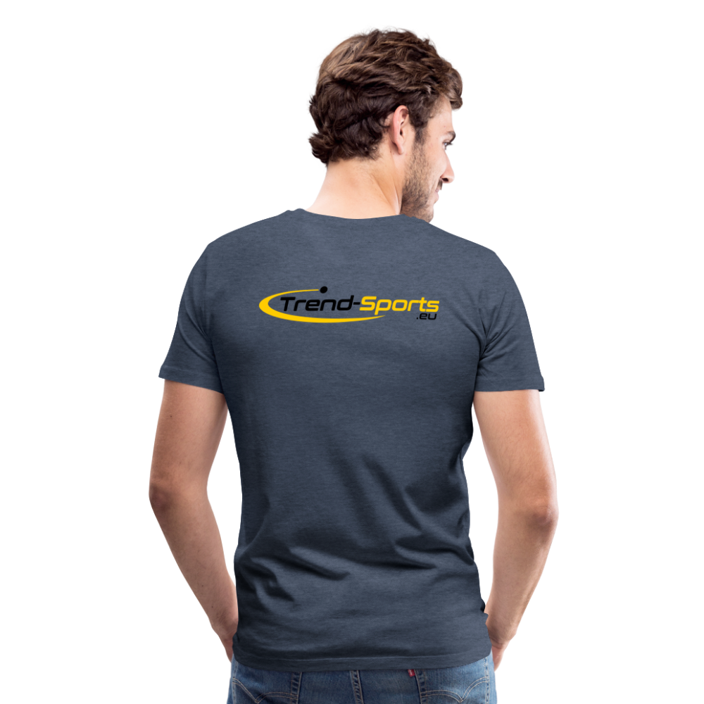 Männer Premium T-Shirt - Blau meliert