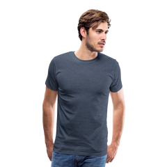 Männer Premium T-Shirt - Blau meliert