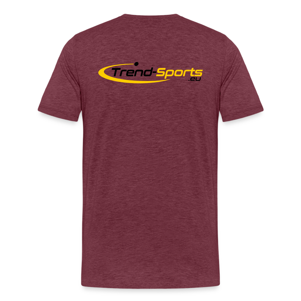 Männer Premium T-Shirt - Bordeauxrot meliert