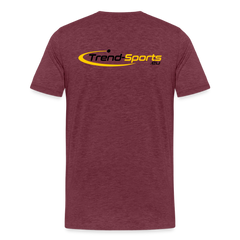 Männer Premium T-Shirt - Bordeauxrot meliert