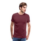 Männer Premium T-Shirt - Bordeauxrot meliert