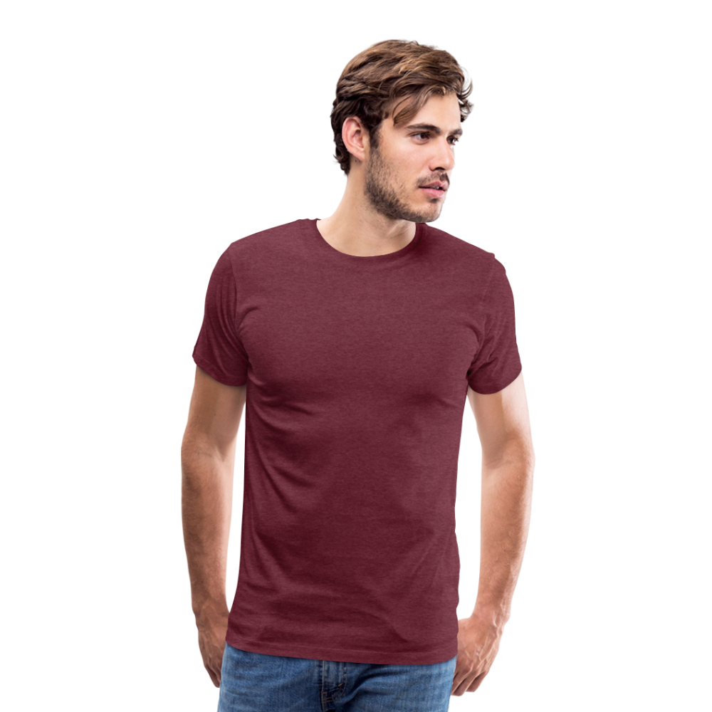 Männer Premium T-Shirt - Bordeauxrot meliert
