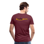 Männer Premium T-Shirt - Bordeauxrot meliert