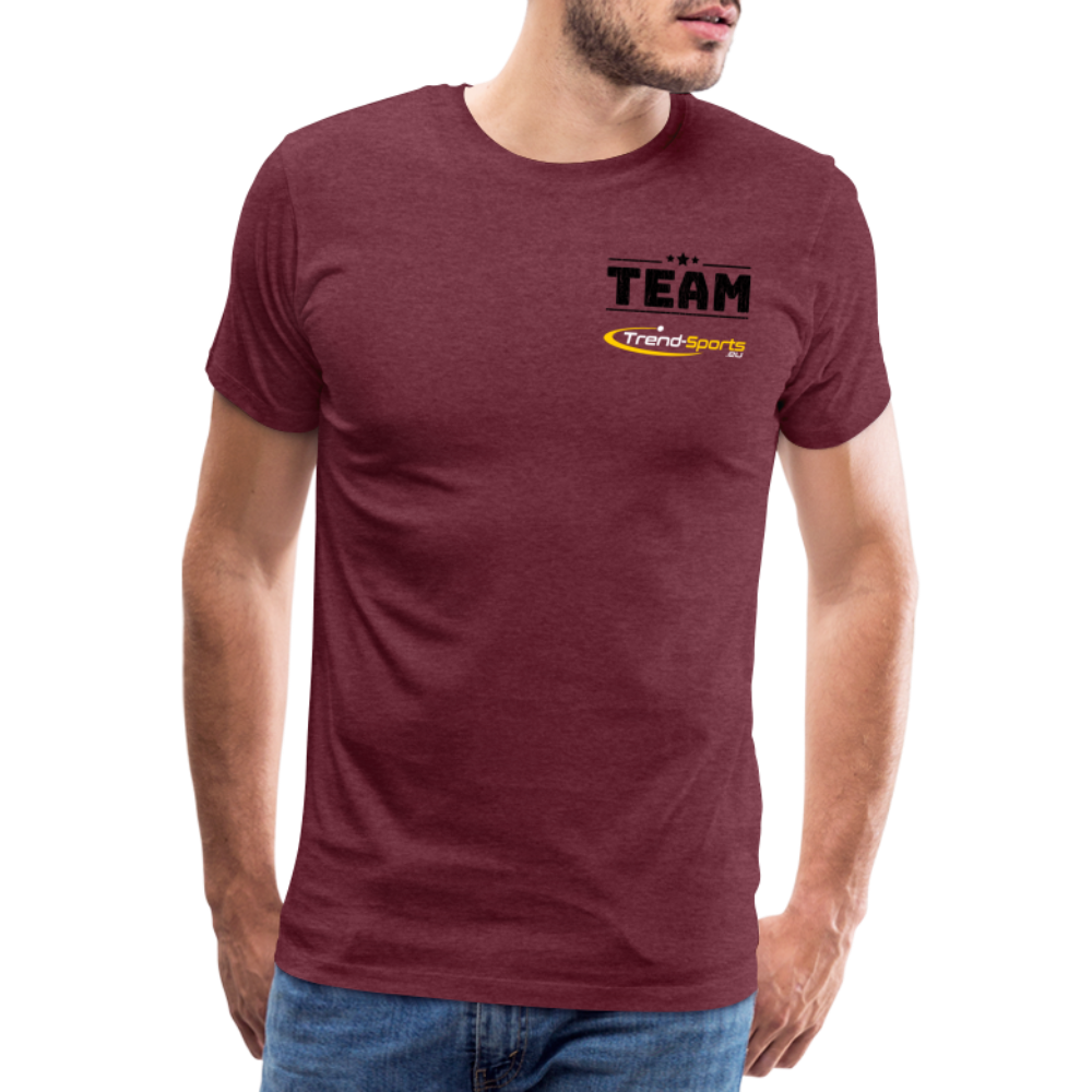 Männer Premium T-Shirt - Bordeauxrot meliert