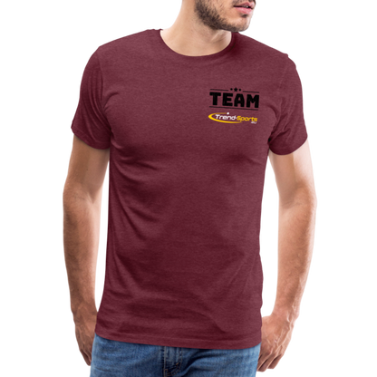 Männer Premium T-Shirt - Bordeauxrot meliert