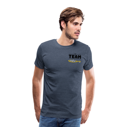 Männer Premium T-Shirt - Blau meliert