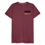 Männer Premium T-Shirt - Bordeauxrot meliert