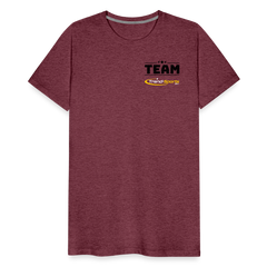 Männer Premium T-Shirt - Bordeauxrot meliert