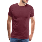 Männer Premium T-Shirt - Bordeauxrot meliert
