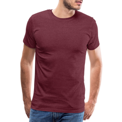Männer Premium T-Shirt - Bordeauxrot meliert