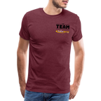 Männer Premium T-Shirt - Bordeauxrot meliert