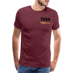 Männer Premium T-Shirt - Bordeauxrot meliert