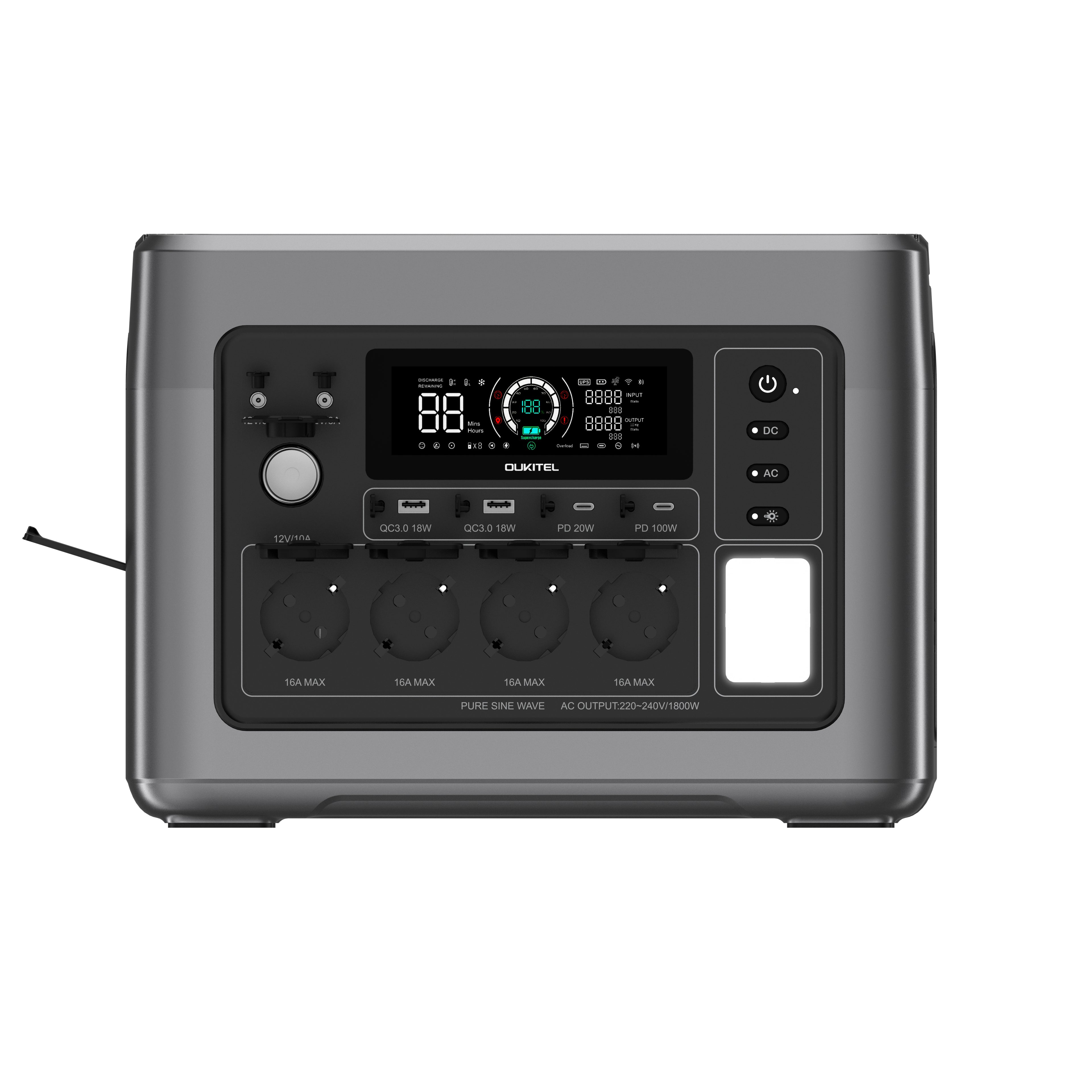 OUKITEL P1500 PLUS Portable Power Station – 1800 W | 1536 Wh LiFePO4