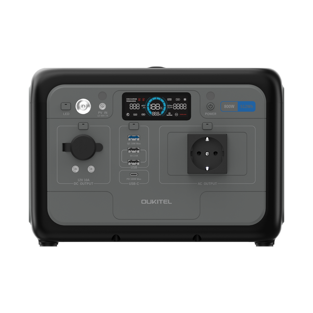 OUKITEL P800 Portable Power Station – 800 W | 512 Wh LiFePO4