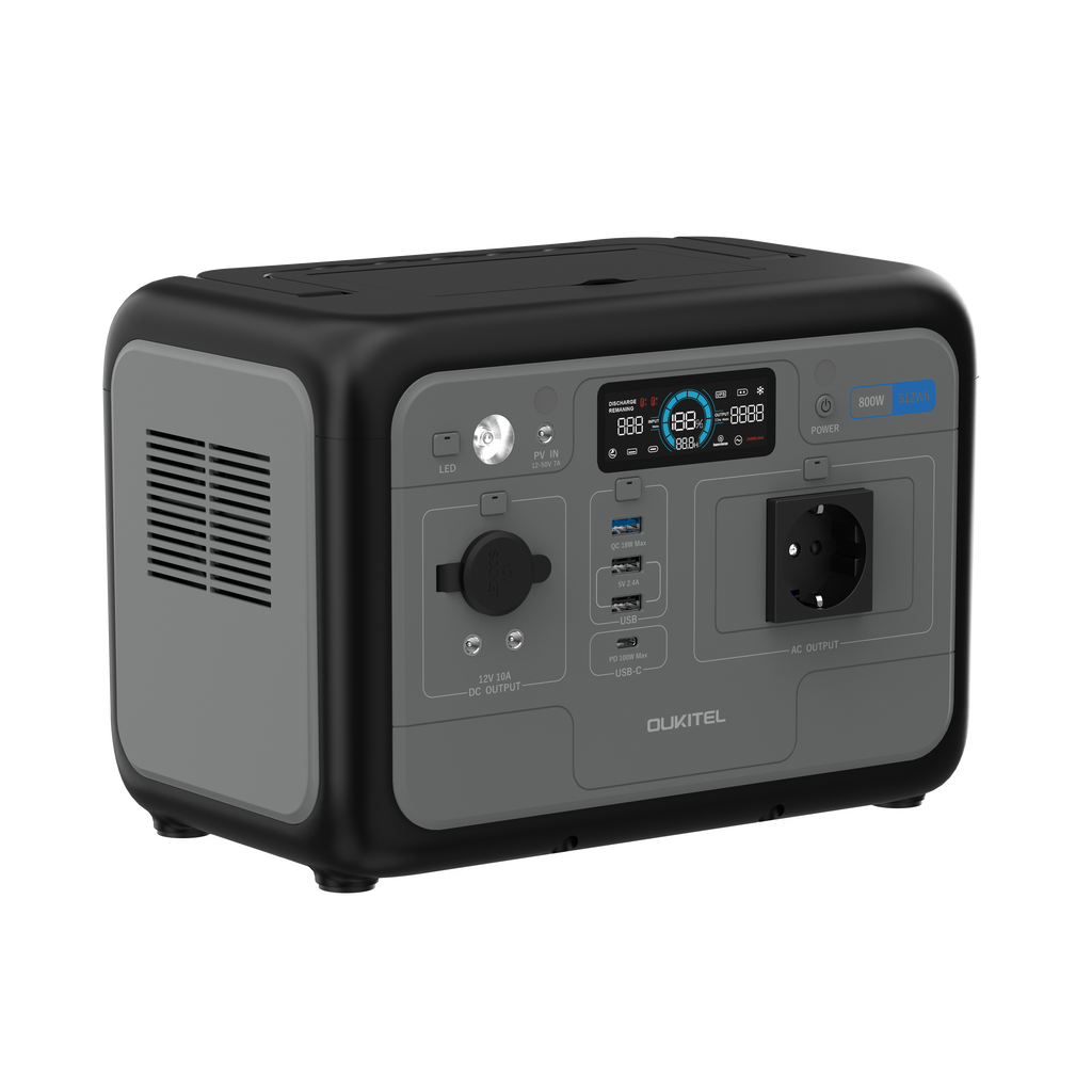 OUKITEL P800 Portable Power Station – 800 W | 512 Wh LiFePO4