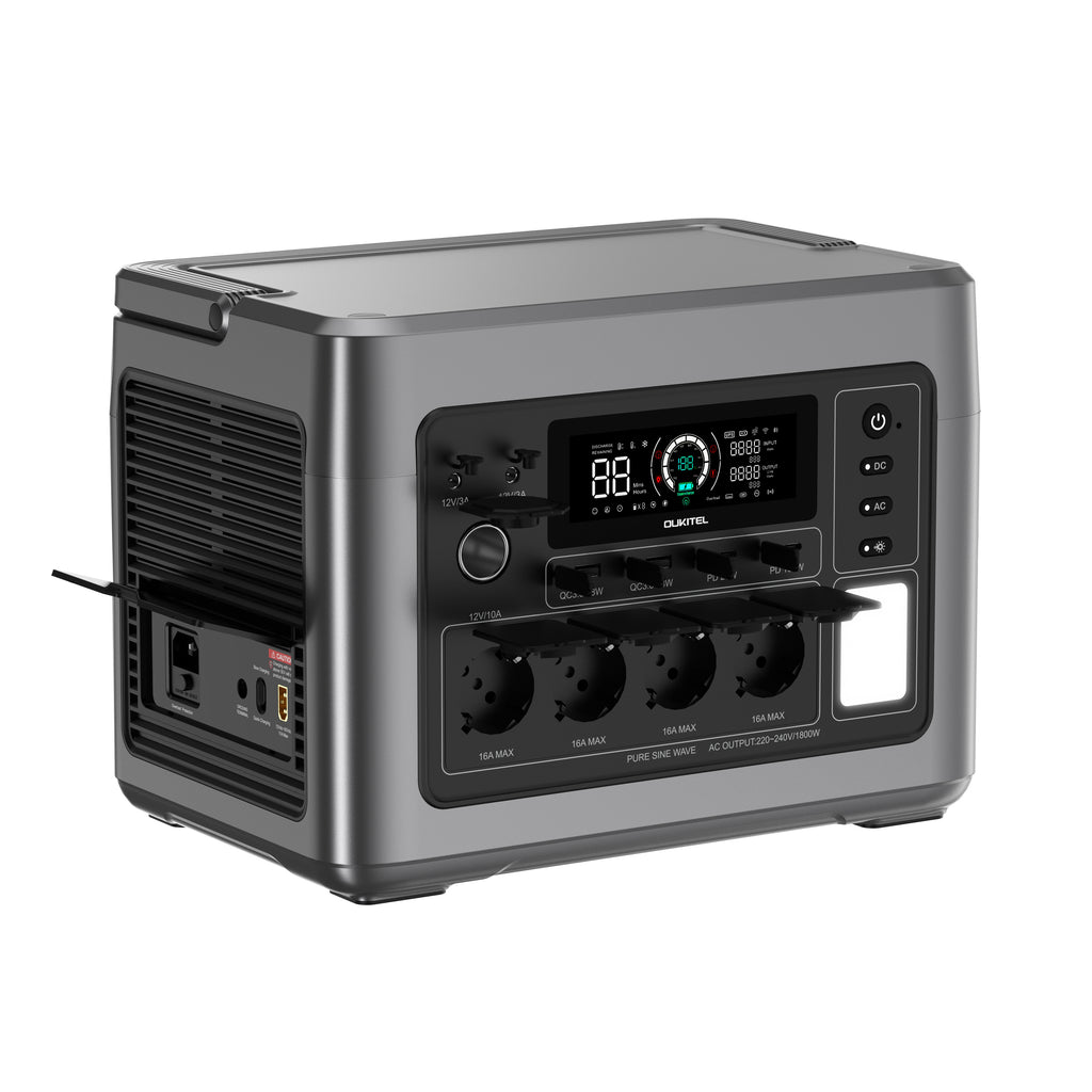OUKITEL P1500 PLUS Portable Power Station – 1800 W | 1536 Wh LiFePO4