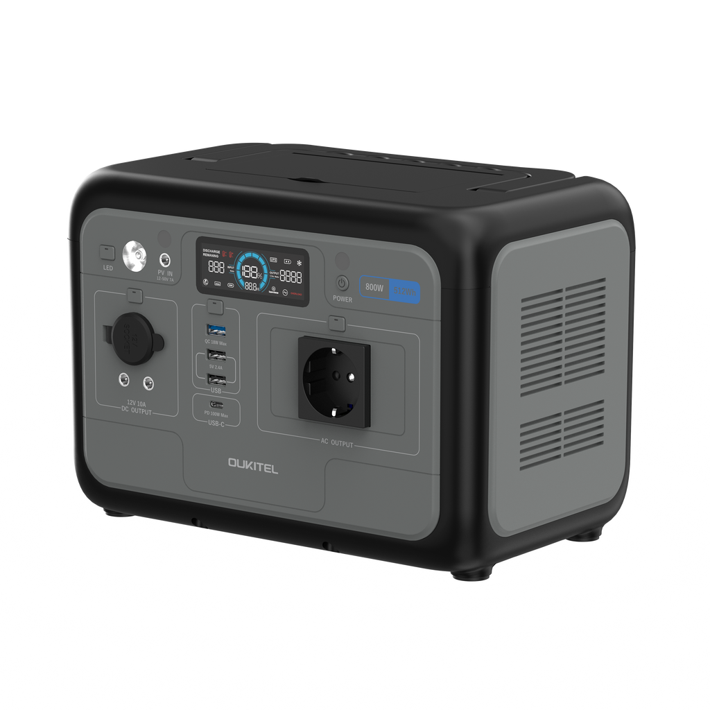 OUKITEL P800 Portable Power Station – 800 W | 512 Wh LiFePO4