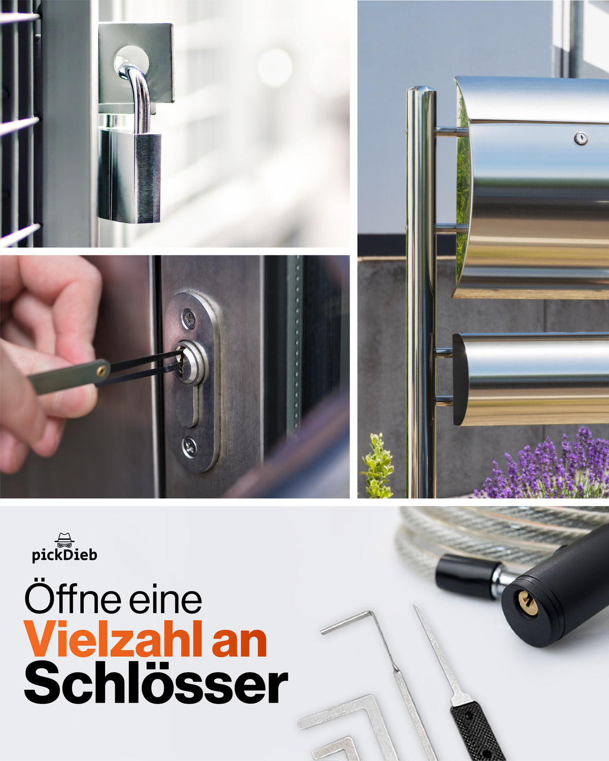pickDieb Lockpicking-Set – 26-teilig