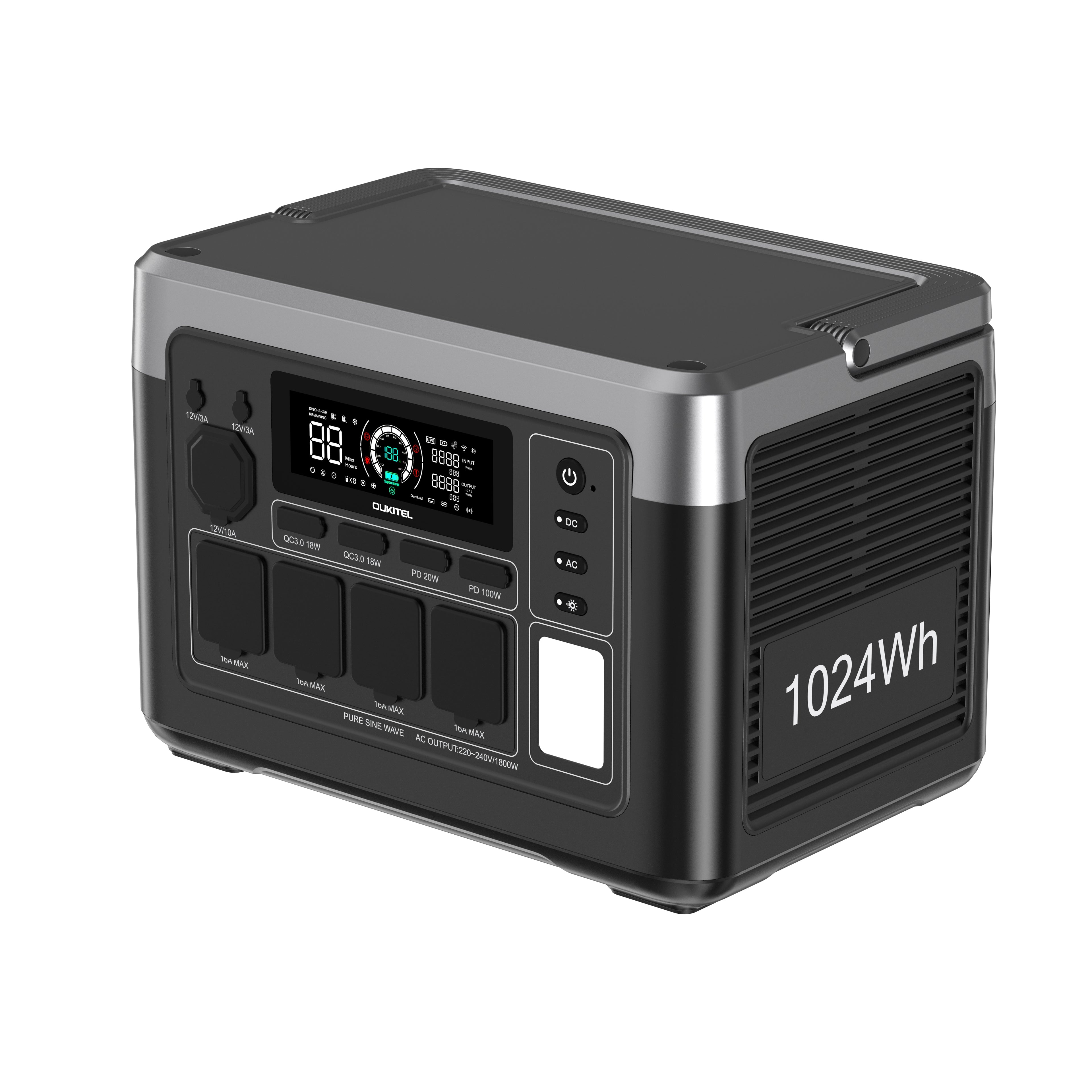 OUKITEL P1000E PLUSPortable Power Station – 1800 W | 1024 Wh LiFePO4