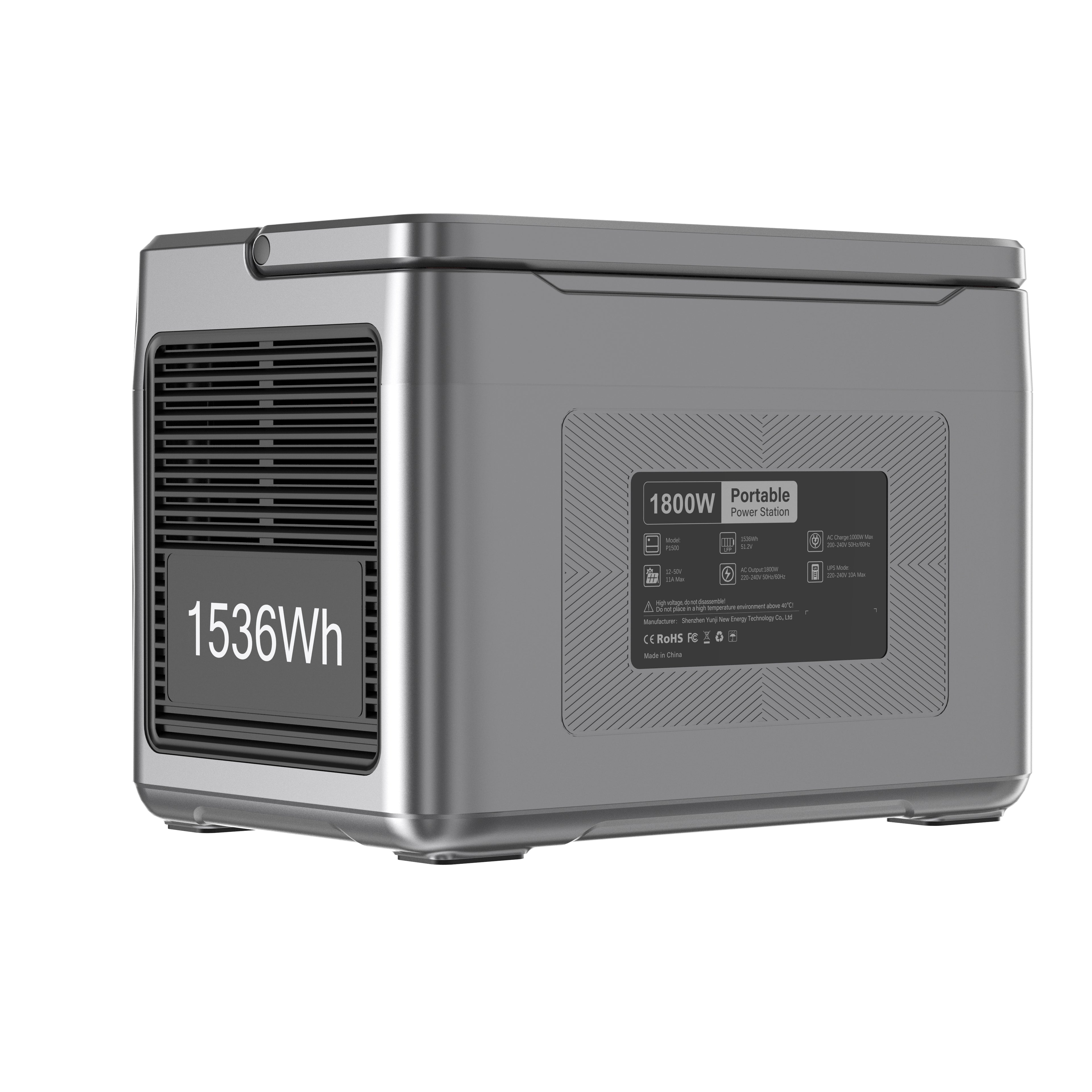 OUKITEL P1500 PLUS Portable Power Station – 1800 W | 1536 Wh LiFePO4