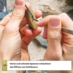 PickDieb 26-teiliges Lockpicking Set mit 3 transparenten Übungsschlössern + Abdeckungen und Anleitung | Schlosszylinder aus Metall | Dietrichset für Anfänger und Fortgeschrittene