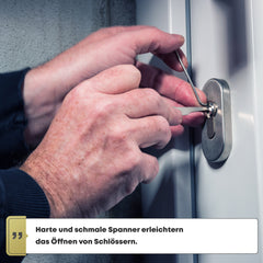 PickDieb 26-teiliges Lockpicking Set mit 3 transparenten Übungsschlössern + Abdeckungen und Anleitung | Schlosszylinder aus Metall | Dietrichset für Anfänger und Fortgeschrittene