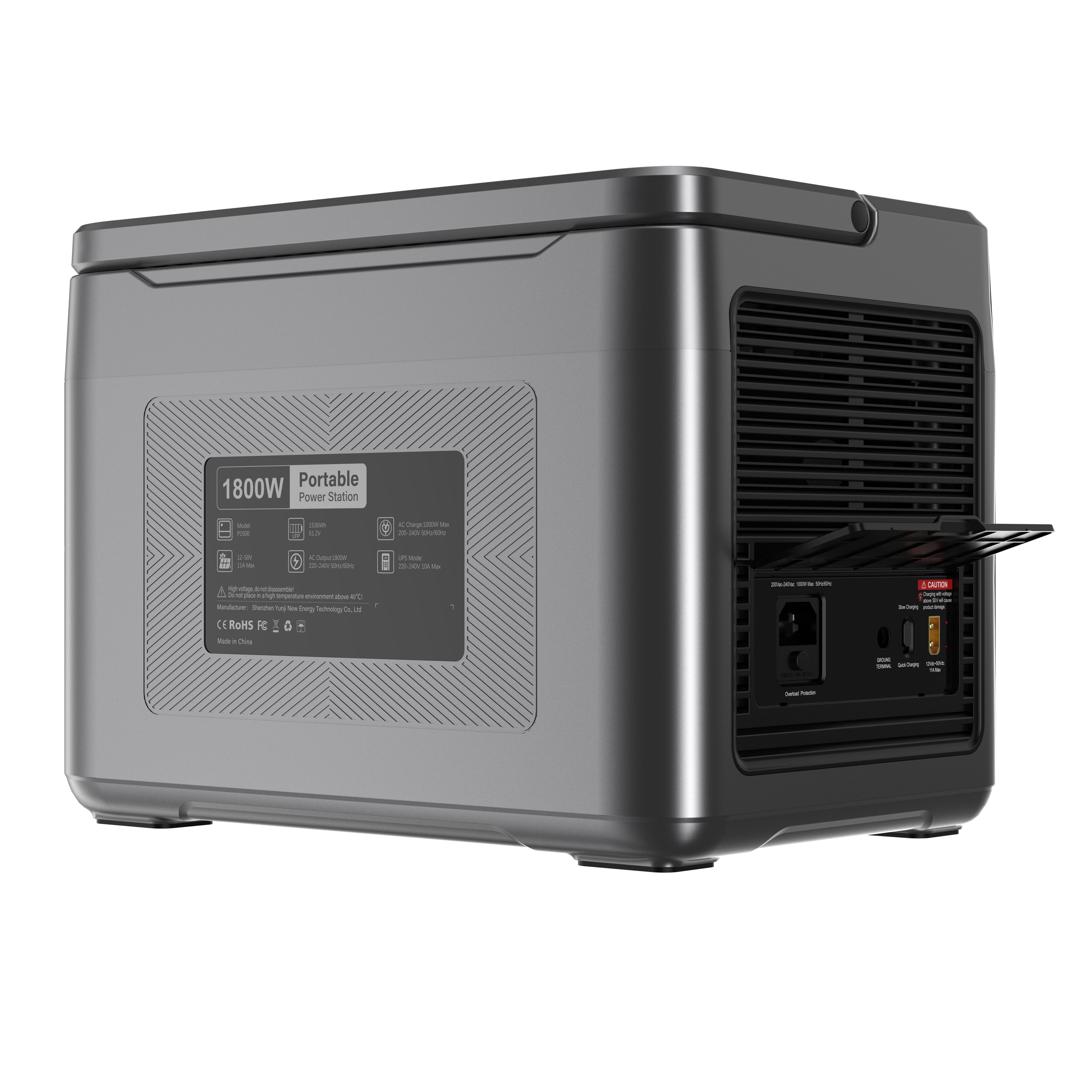 OUKITEL P1500 PLUS Portable Power Station – 1800 W | 1536 Wh LiFePO4