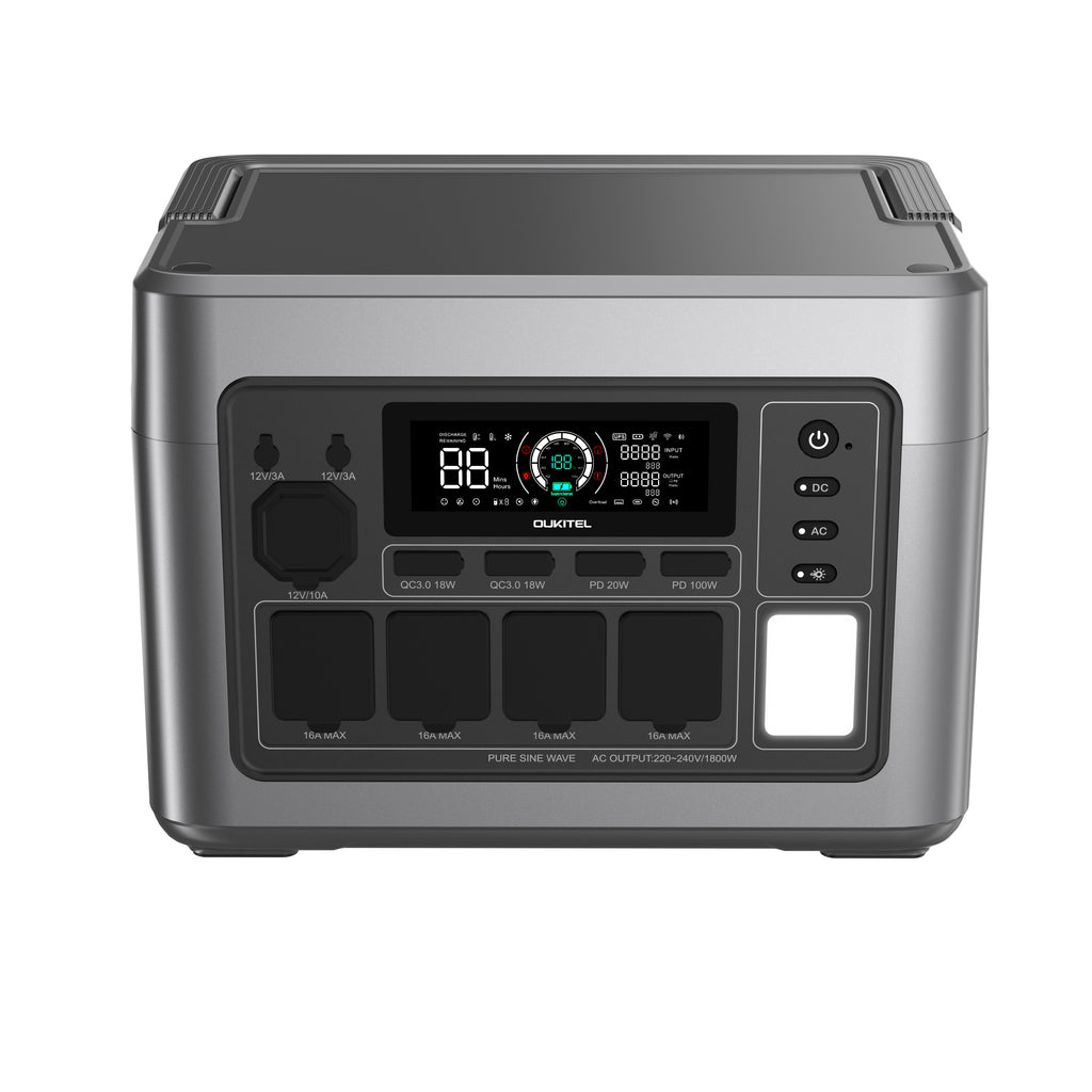 OUKITEL P1500 PLUS Portable Power Station – 1800 W | 1536 Wh LiFePO4