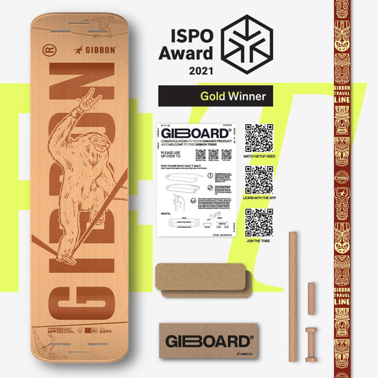 GIBOARD Set Roots Rocker Travel Gibbon